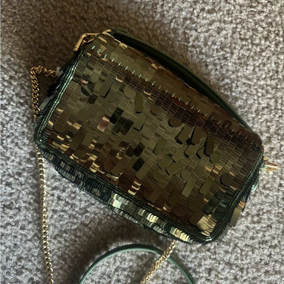 Green Sequin Fendi Mini Baguette - Picture 3 of 3